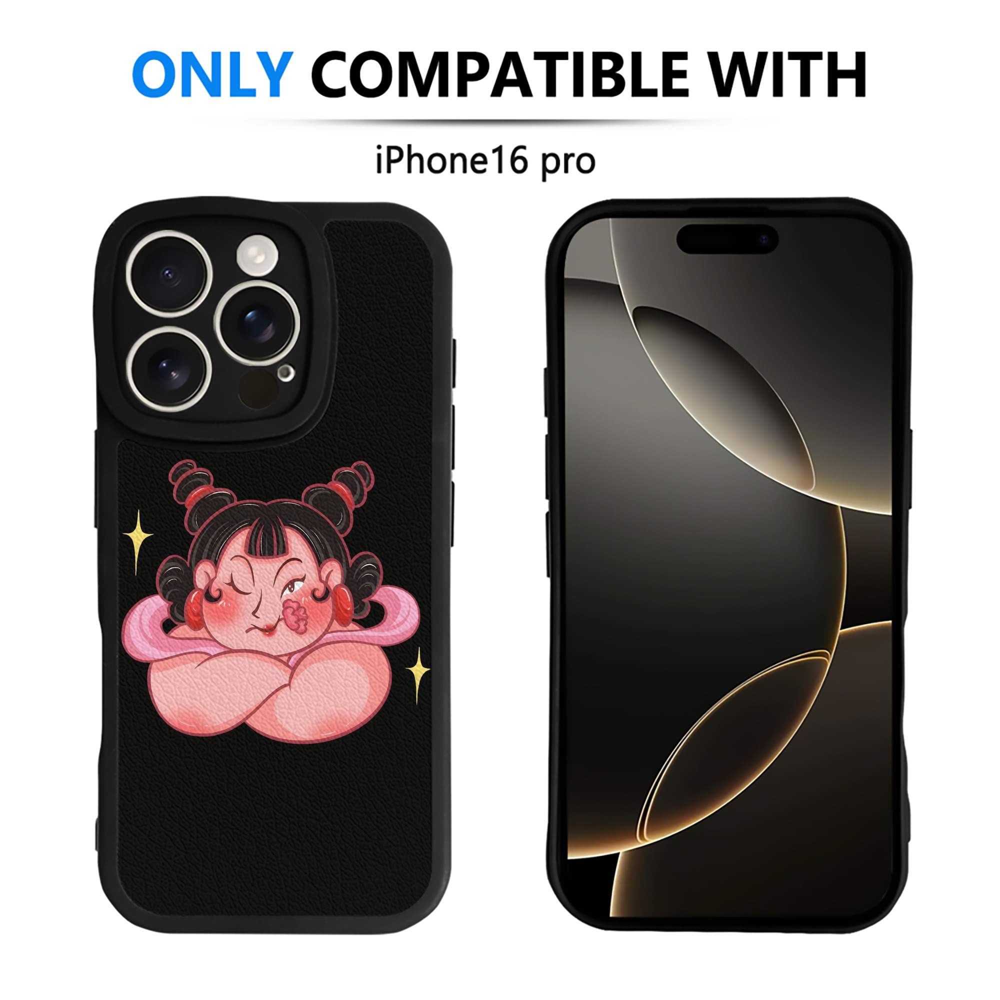（画像用） Ne Zha 2 ナタ 魔童の大暴れ 【iPhone 16シリーズ対応】シリコンスマホケース（レザー調） 材質：シリコン